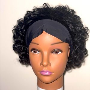 Short curly headband wig